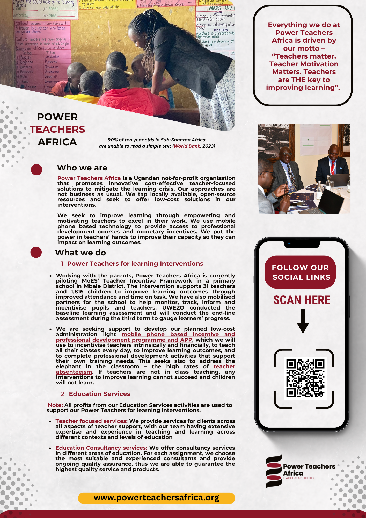 Power Teachers Africa flyer